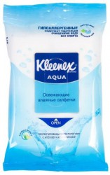 Салфетки влажные, Kleenex (Клинекс) 10 шт освежающие